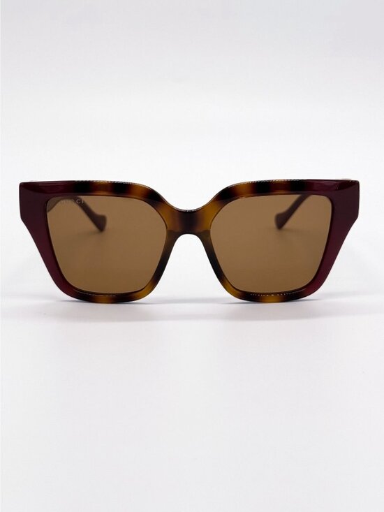 NEW GUCCI SUNGLASSES GG1023S 003 HAVANA/BURGUNDY WOMEN EYEWEAR main image 4